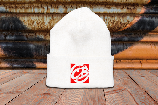 the red square Beanie - mit Stick (red)