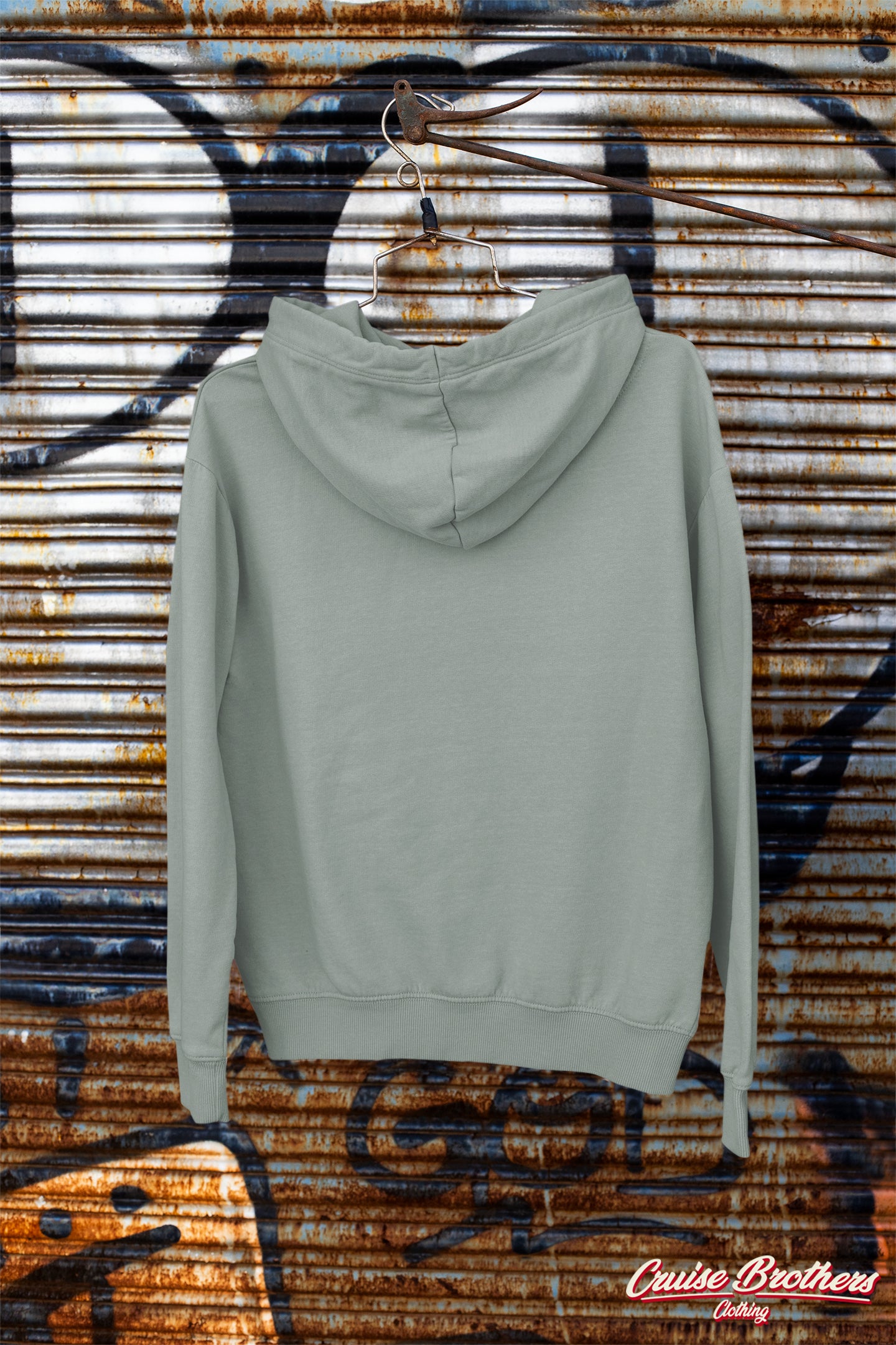 the classic hoodie - white on aloe