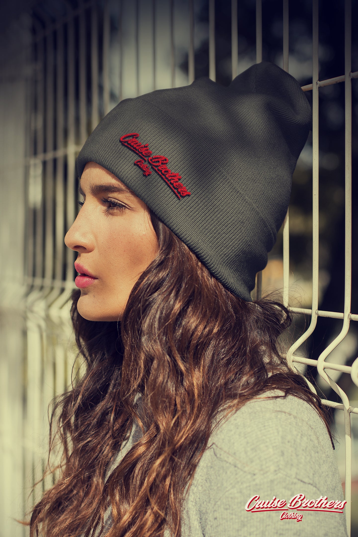 the classic Beanie - mit Stick (grey)