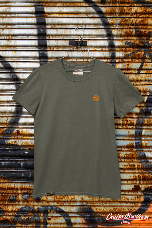 the classic Tshirt - Essential orangen on khaki